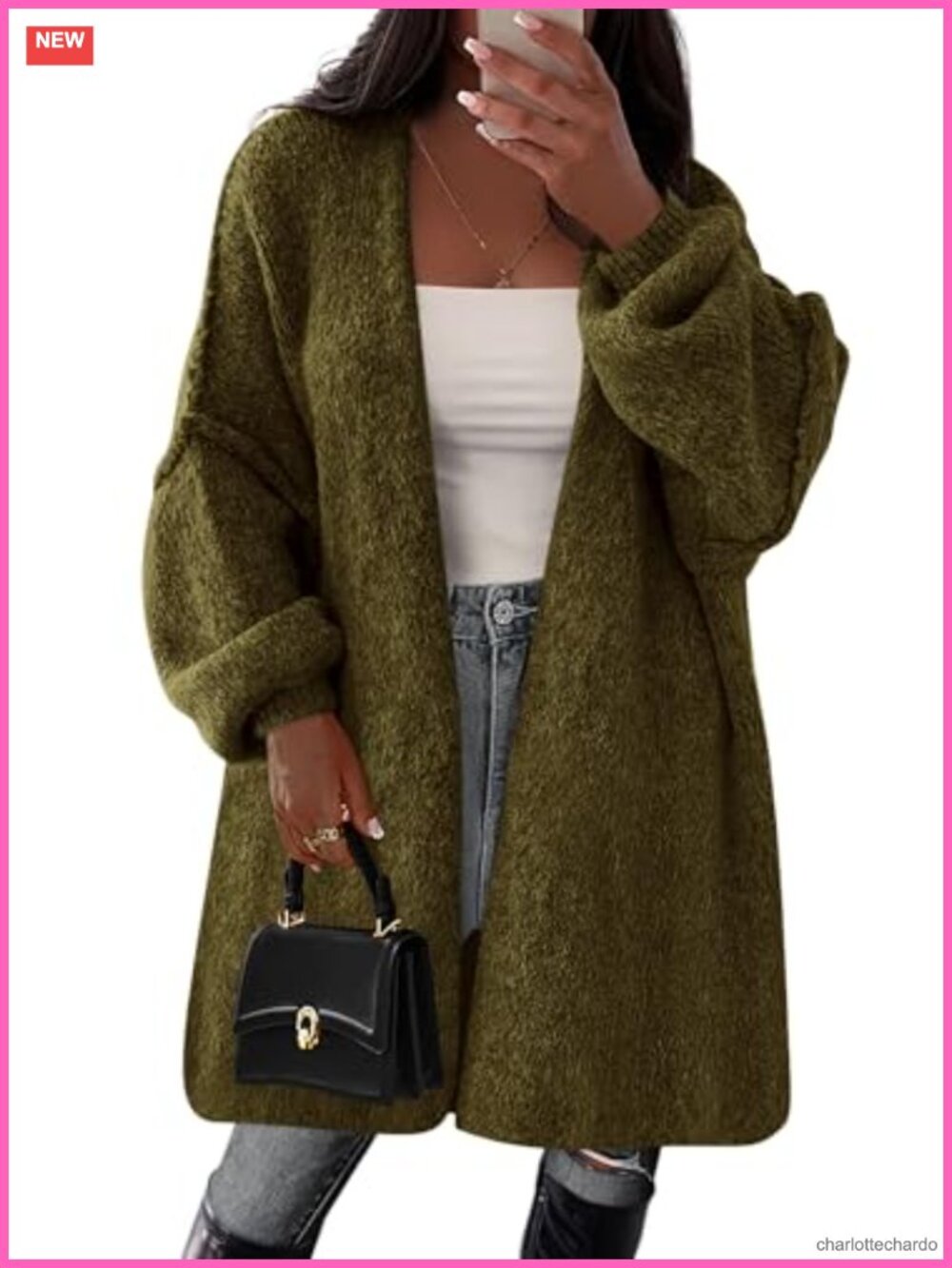 Oversized Long Cardigan Sweater for Women Soft Knit Open Front Fall Winter Layer